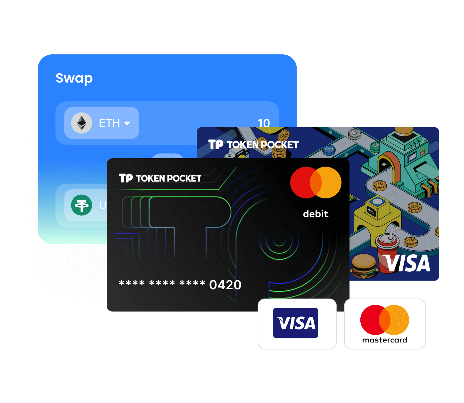 TokenPocket 閃兌資訊與兌換操作示意